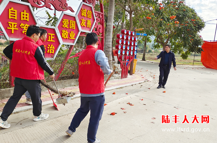 八万镇吉水村一月份 爱国环境卫生整治 1